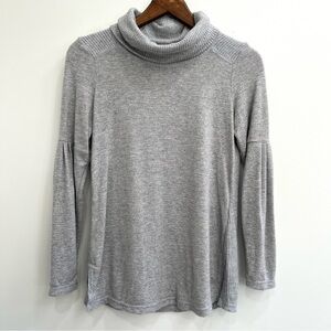Saturday Sunday by Anthropologie gray oversized viscose tunic turtleneck XS